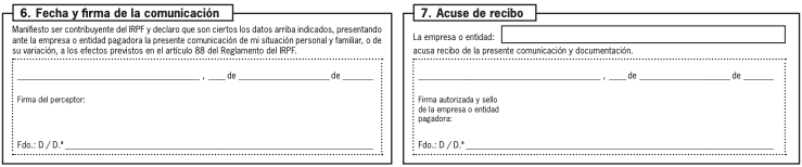 Firma y acuse de recibo